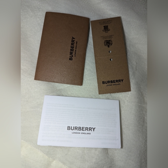 BURBERRY Border Check 6 Ring Key with D Ring Key Case PVC Brown Tan NWT - Picture 4 of 13